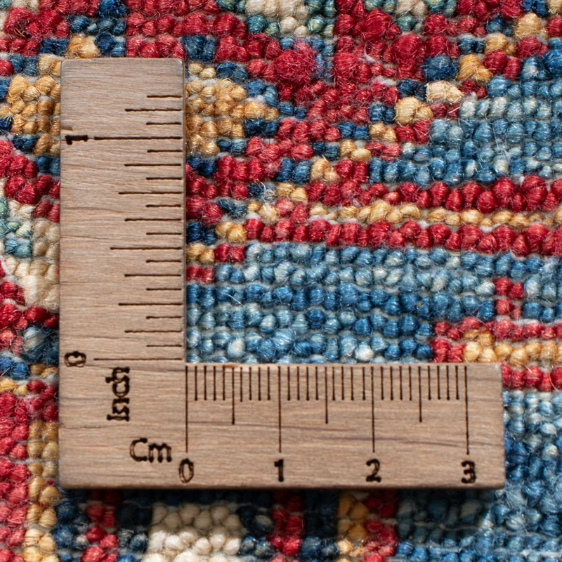 Kazak Teppich 60x185cm - Orientteppich - hellblau
