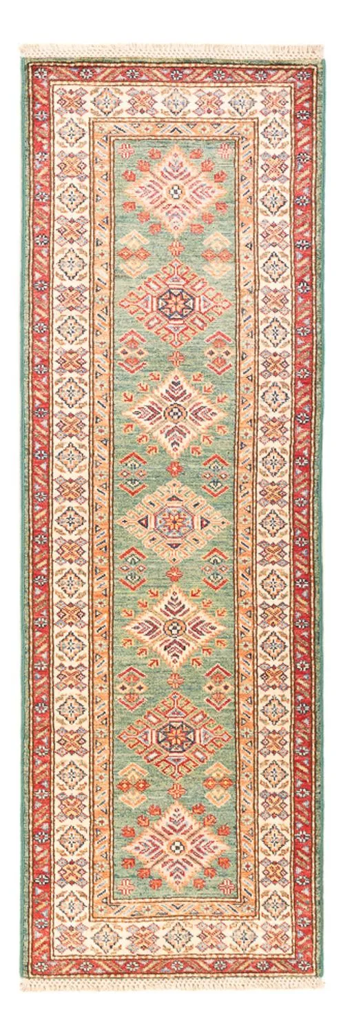 Kazak Teppich 60x185cm - Orientteppich - hellgrün