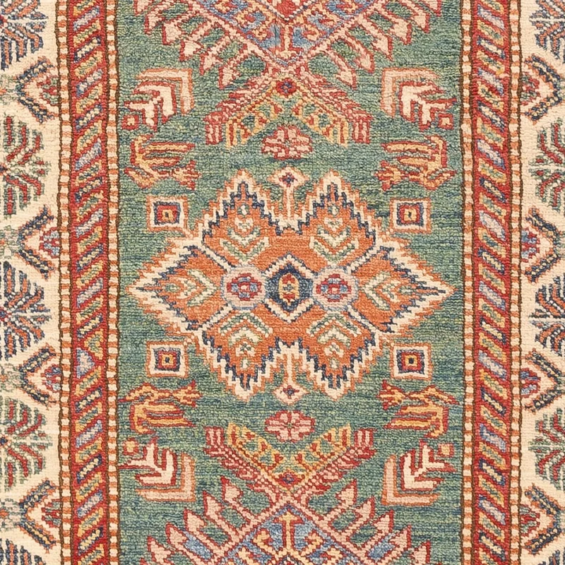 Läufer Ziegler - Kazak - 75 x 199 cm - dunkelgrün