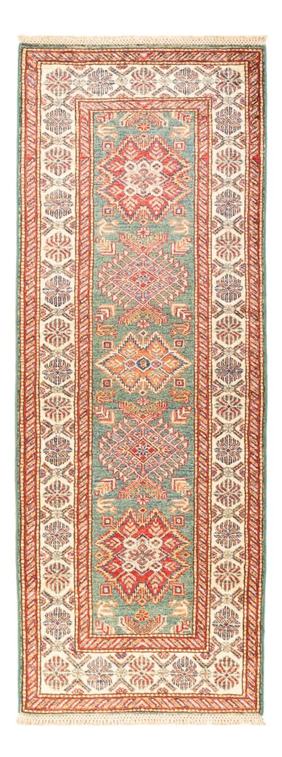 Kazak Teppich 76x198cm - Orientteppich - hellgrün