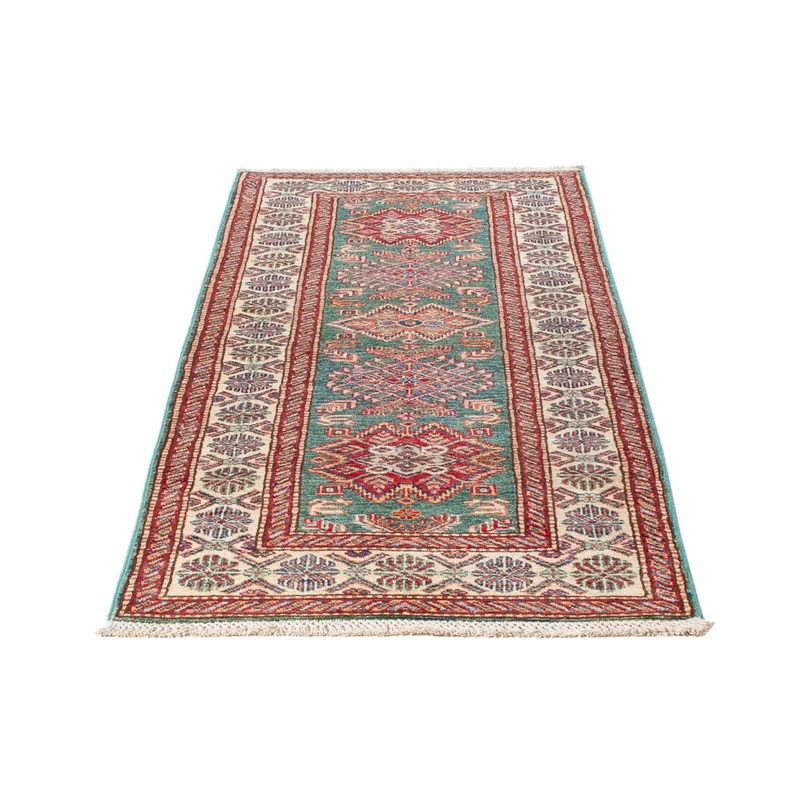 Kazak Teppich 76x198cm - Orientteppich - hellgrün