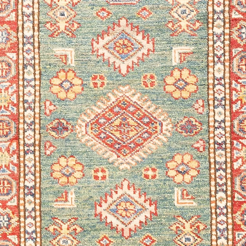 Kazak Teppich 60x187cm - Orientteppich - hellgrün