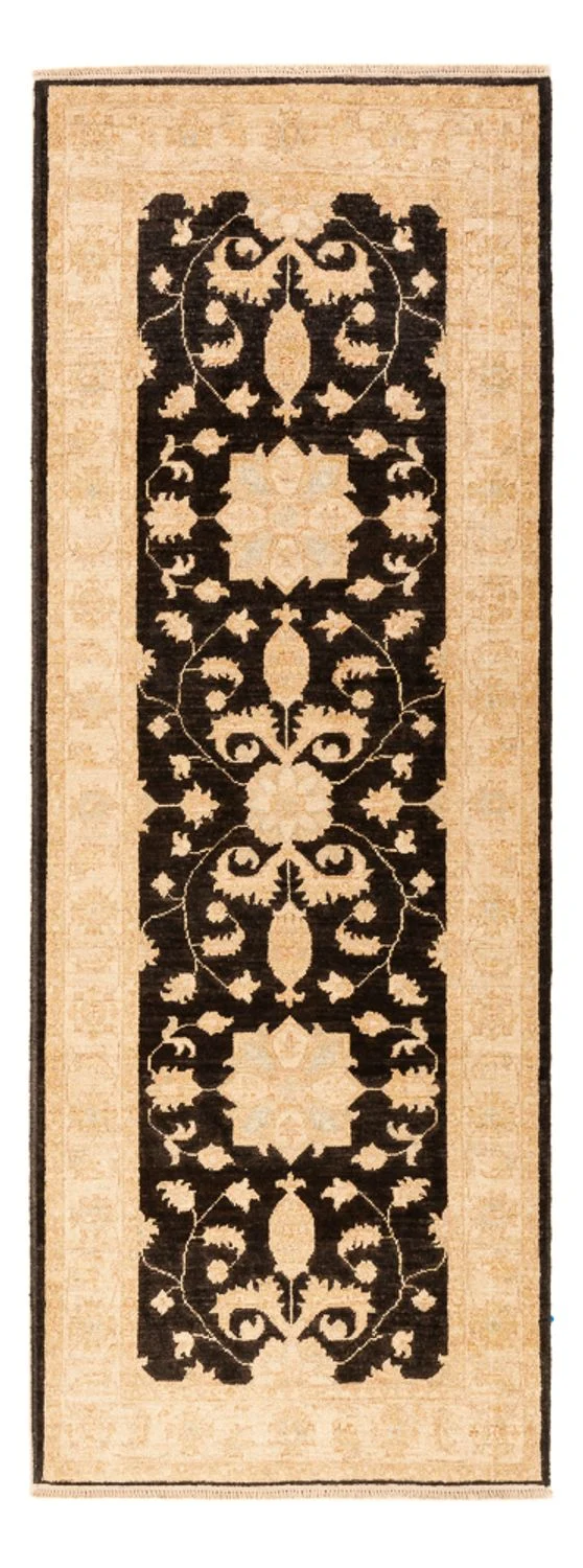 Ziegler Teppich 78x208cm - Orientteppich - schwarz