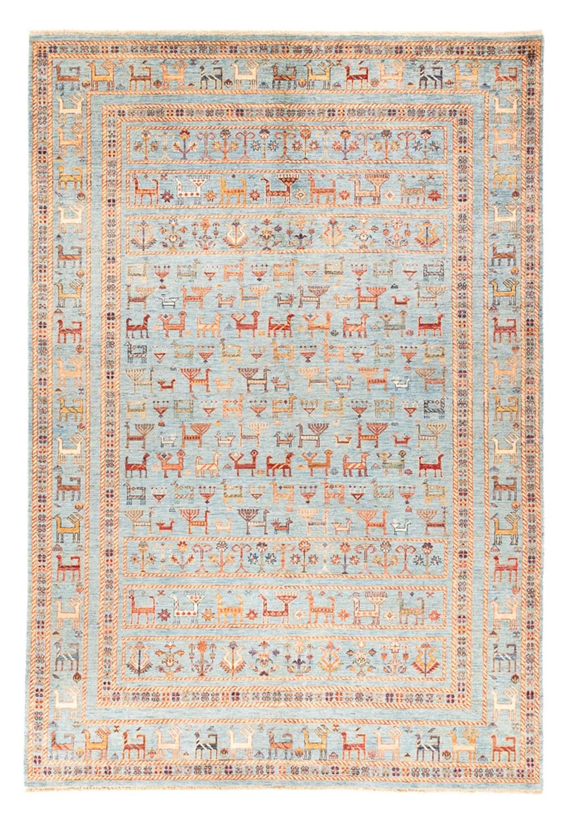 Ariana Teppich 210x306cm - Orientteppich - hellblau