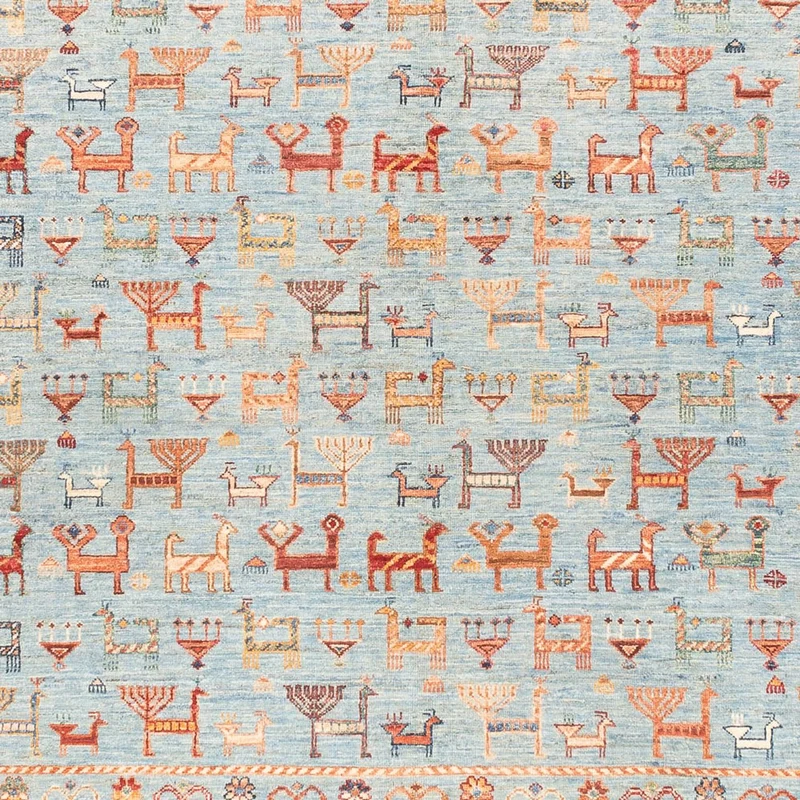 Ariana Teppich 210x306cm - Orientteppich - hellblau