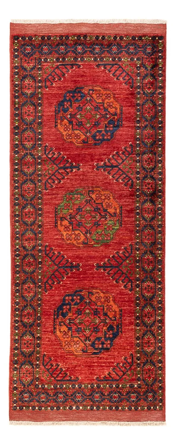 Afghan Teppich 81x201cm - Orientteppich - rot