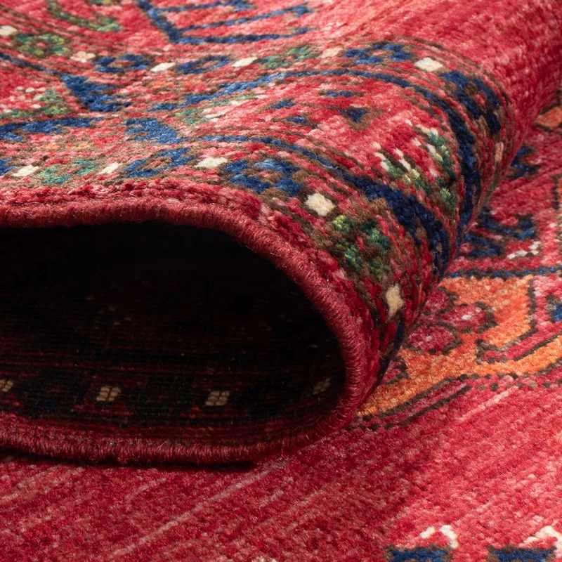 Afghan Teppich 81x201cm - Orientteppich - rot