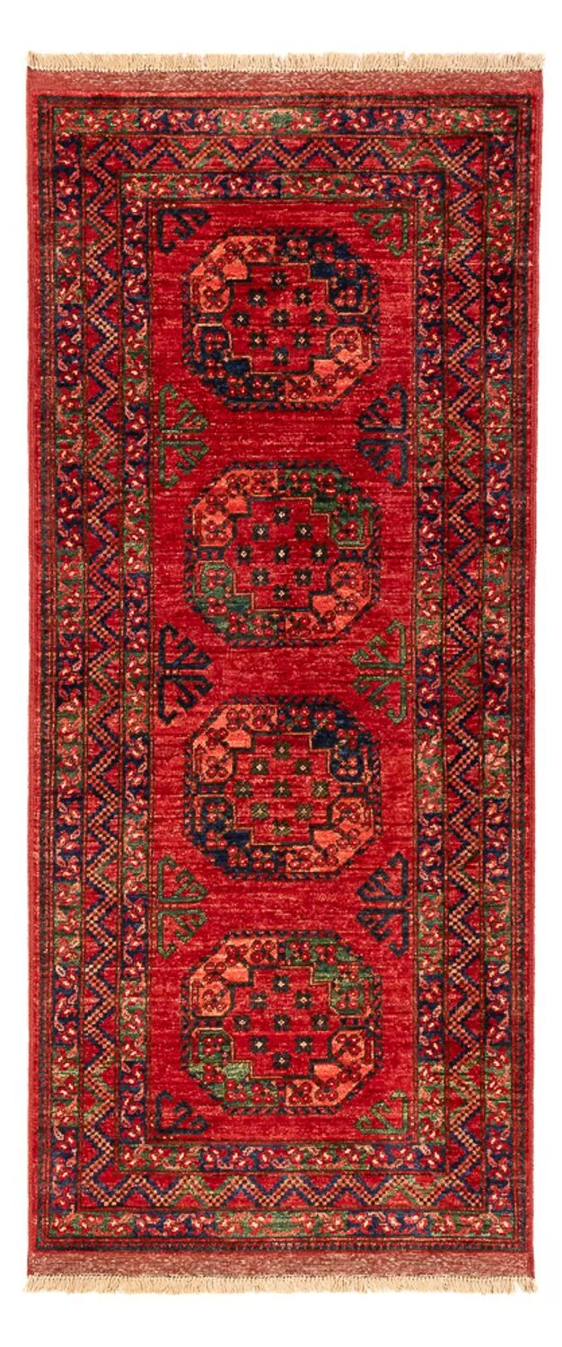 Afghan Teppich 86x201cm - Orientteppich - rot