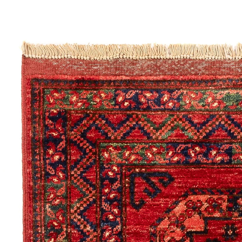 Afghan Teppich 86x201cm - Orientteppich - rot