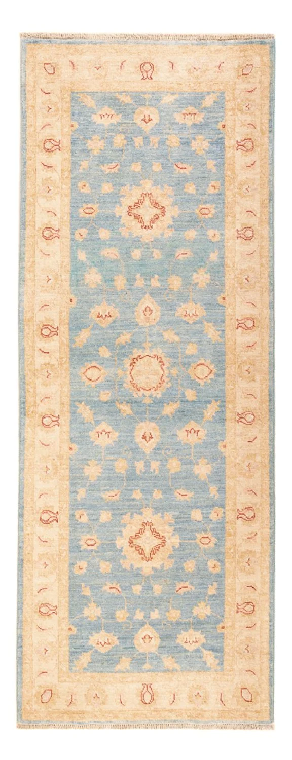 Ziegler Teppich 77x200cm - Orientteppich - hellblau