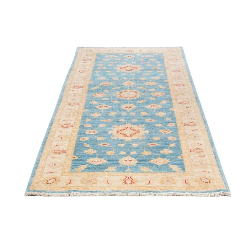 Ziegler Teppich 77x200cm - Orientteppich - hellblau