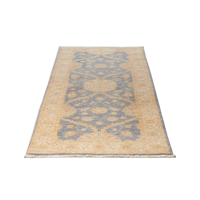 Ziegler Teppich 75x200cm - Orientteppich - grau