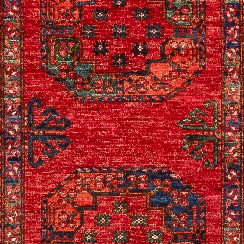 Afghan Teppich 75x395cm - Orientteppich - rot