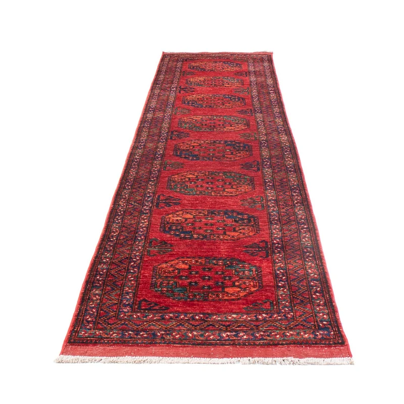 Afghan Teppich 75x395cm - Orientteppich - rot