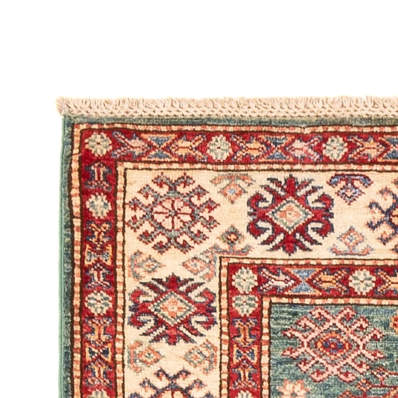 Kazak Teppich 84x294cm - Orientteppich - türkis