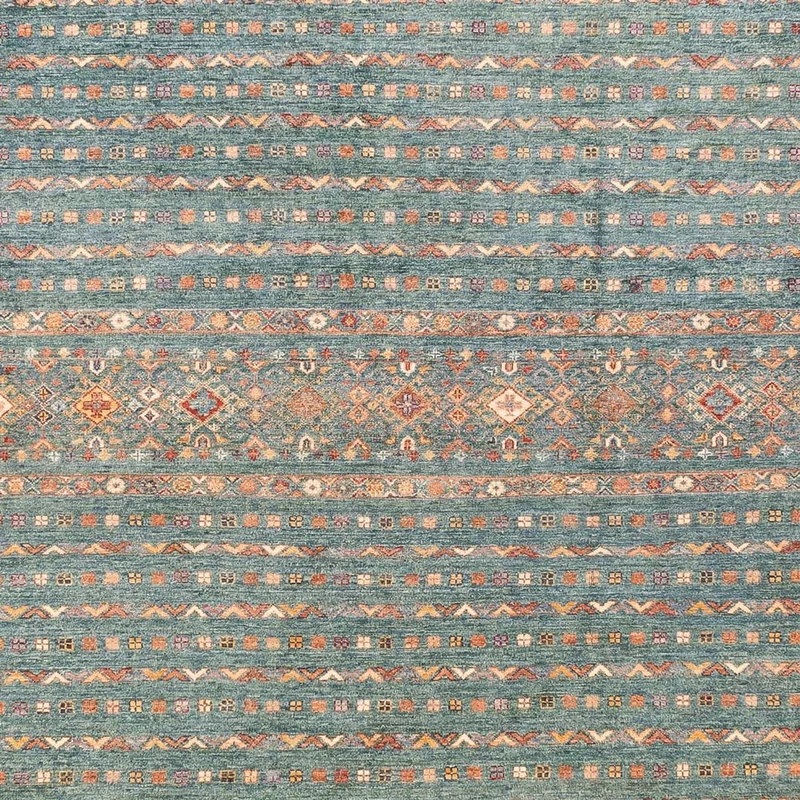 Shal Teppich 296x389cm - Orientteppich - petrolblau