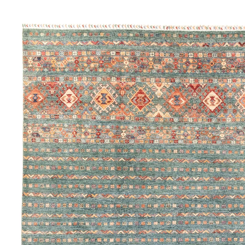 Shal Teppich 296x389cm - Orientteppich - petrolblau