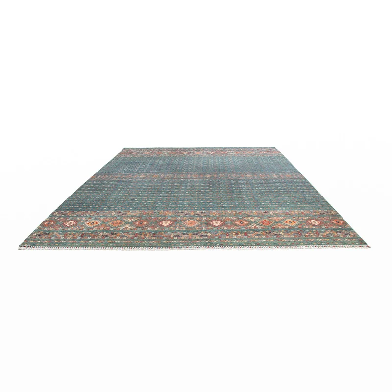 Shal Teppich 296x389cm - Orientteppich - petrolblau