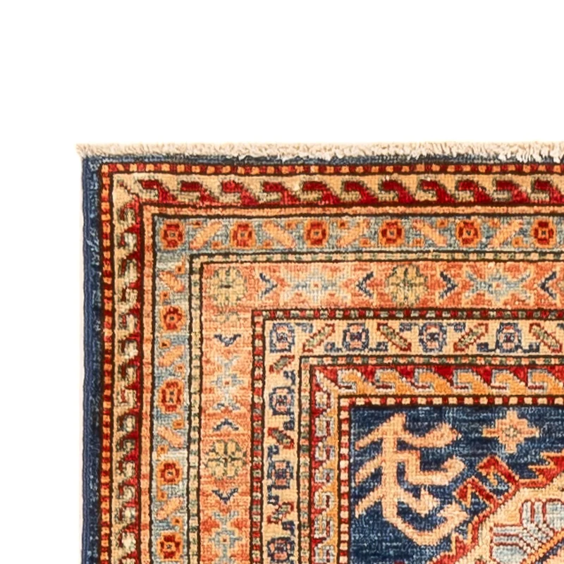 Kazak Teppich 80x304cm - Orientteppich - dunkelblau