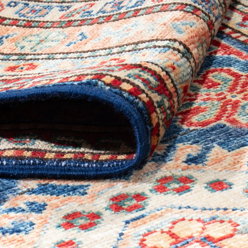 Kazak Teppich 80x304cm - Orientteppich - dunkelblau