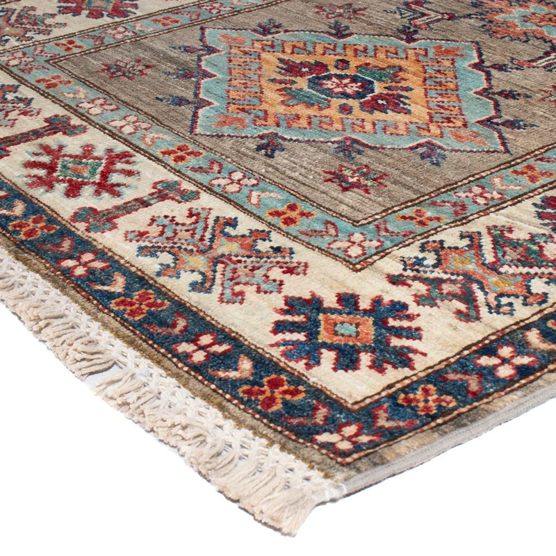 Kazak Teppich 83x305cm - Orientteppich - hellgrau