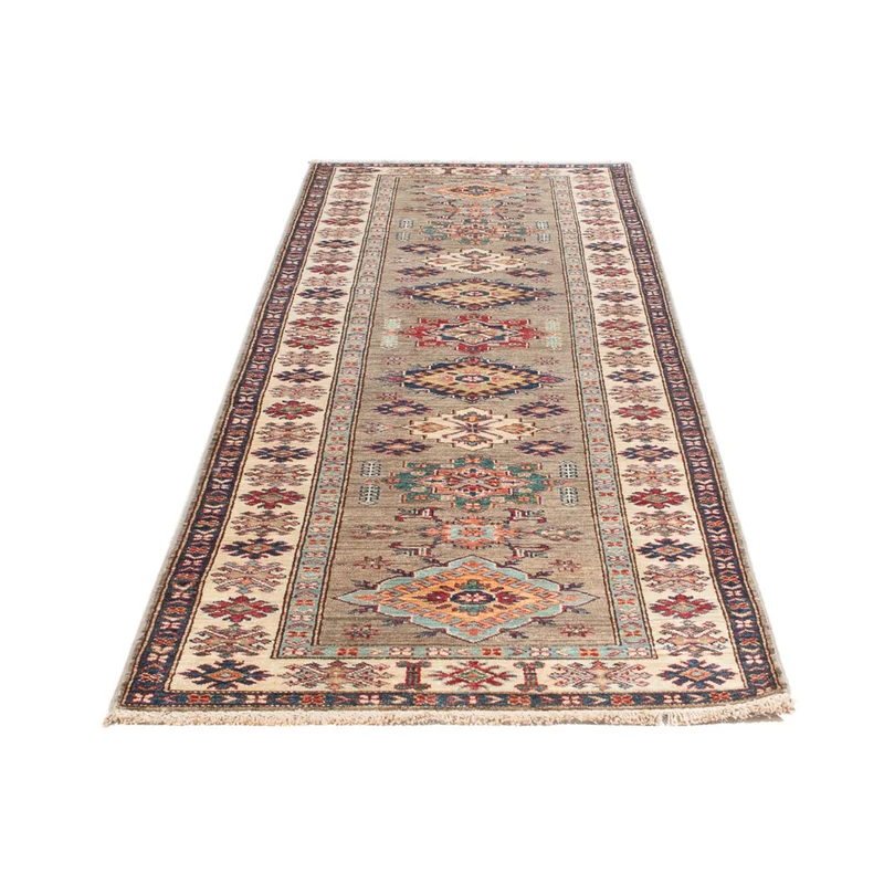 Kazak Teppich 83x305cm - Orientteppich - hellgrau