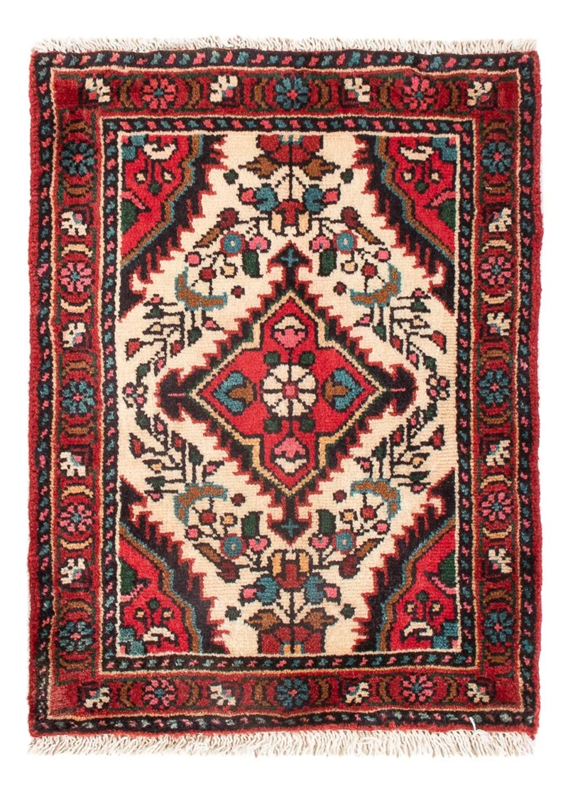 Malayer Teppich 47x62cm - Perserteppich - creme