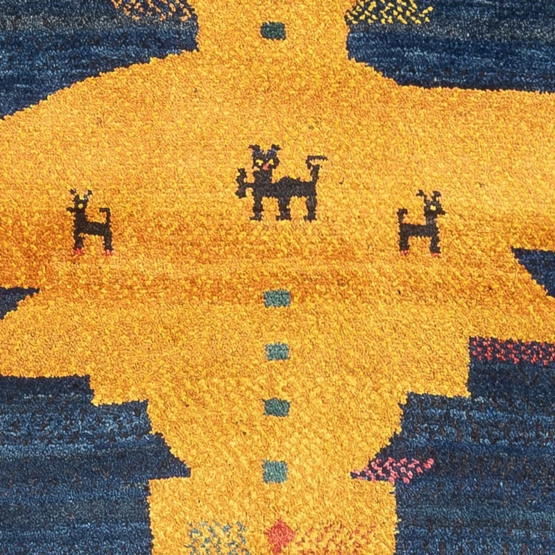 Gabbeh Persisch Teppich 85x230cm - Perserteppich Wollteppich - mehrfarbig