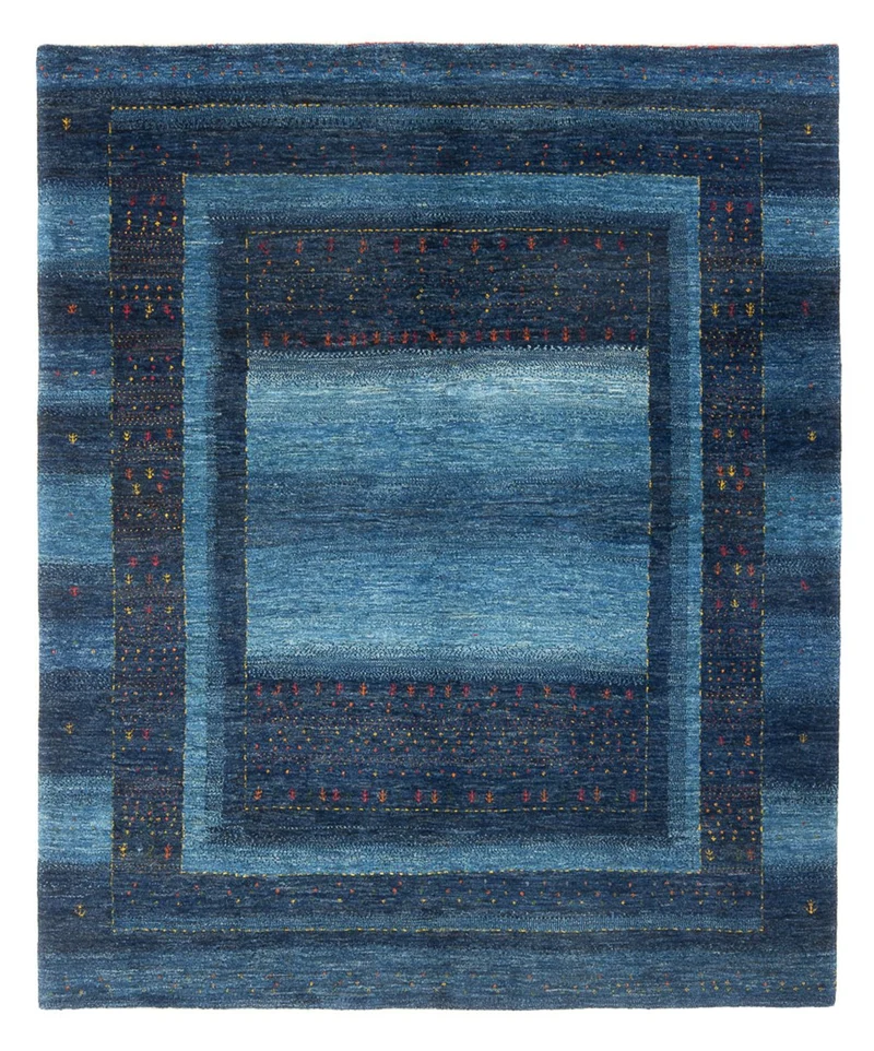 Loribaft Teppich Perser 183x216cm - Orientteppich - dunkelblau