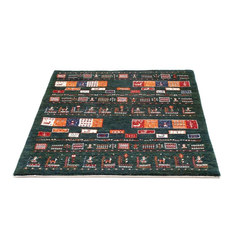 Loribaft Teppich Perser 85x135cm - Orientteppich - dunkelgrün