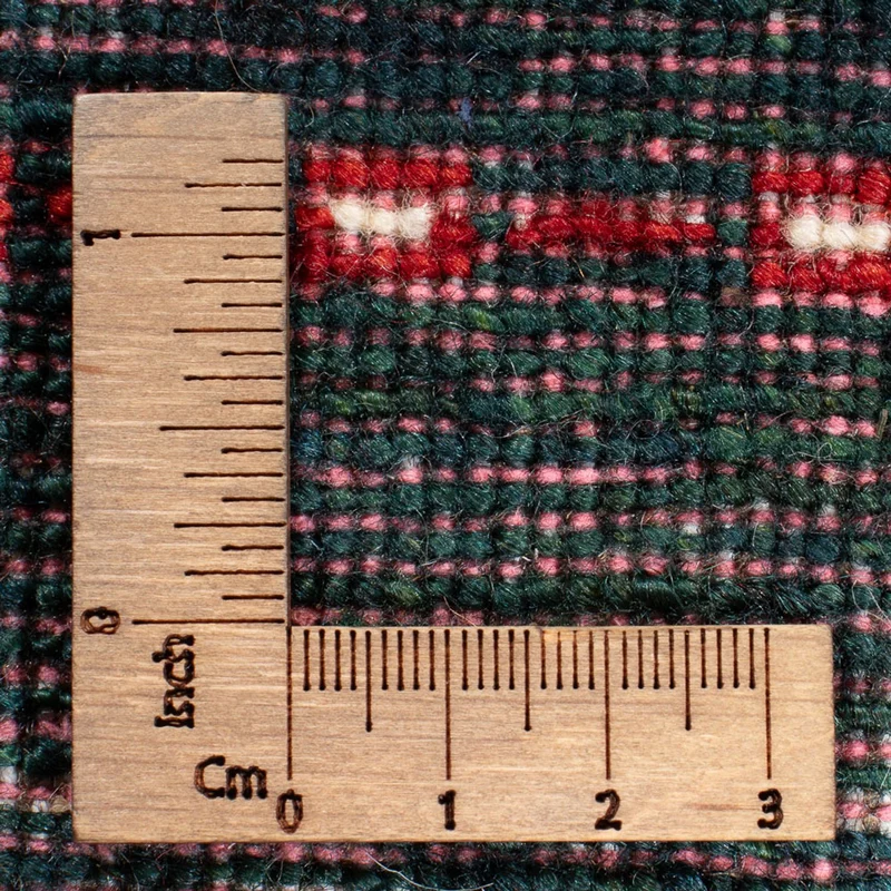 Loribaft Teppich Perser 85x135cm - Orientteppich - dunkelgrün