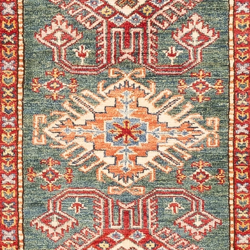Kazak Teppich 81x298cm - Orientteppich - grün