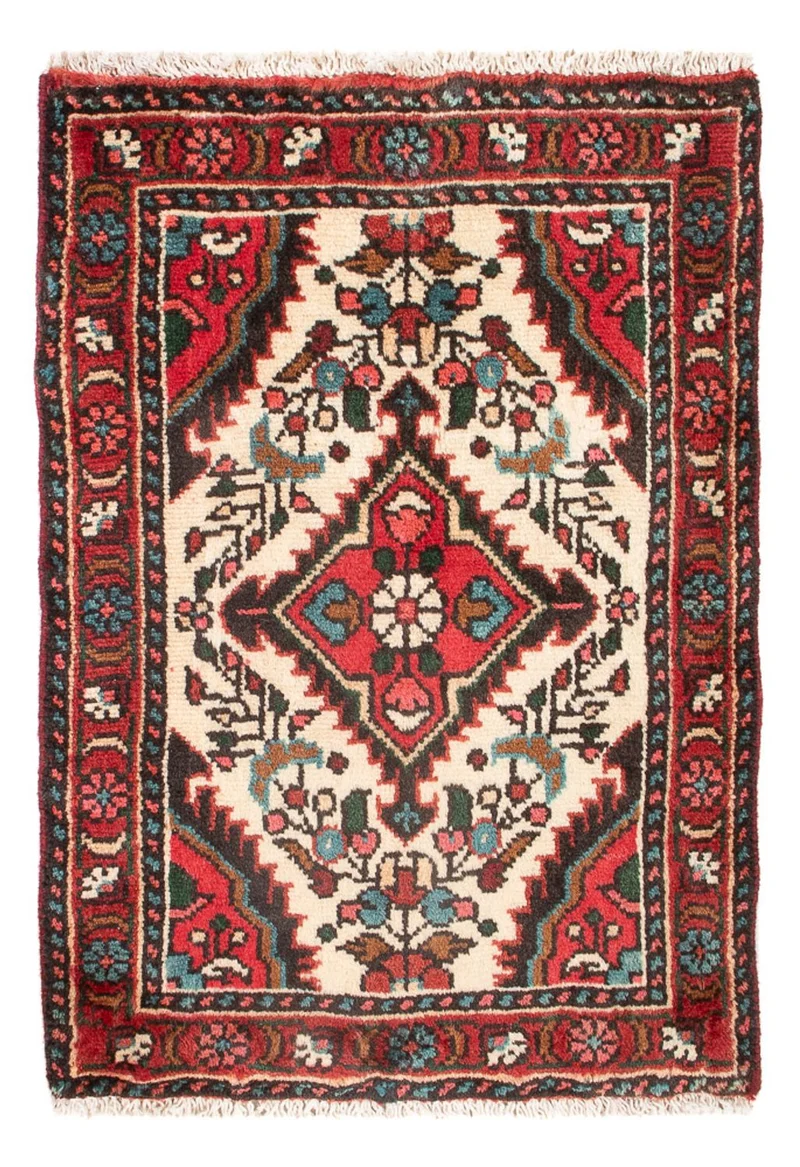 Malayer Teppich 47x64cm - Perserteppich - creme