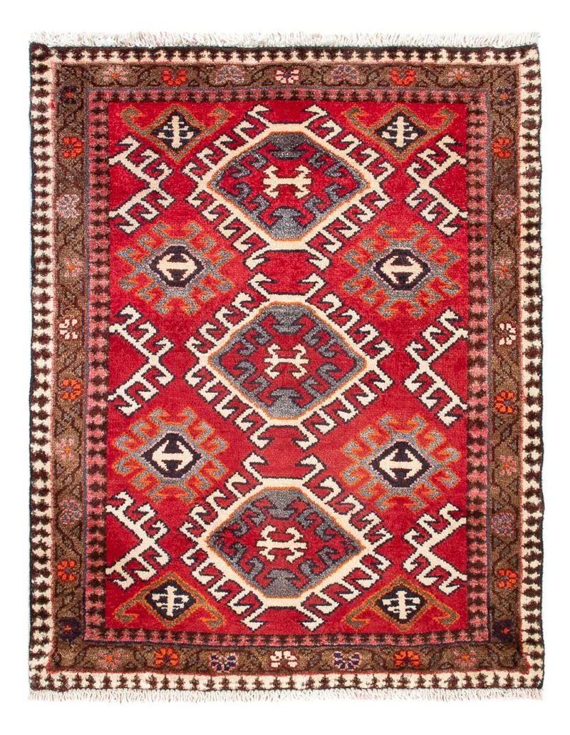 Turkaman Teppich 67x89cm - Orientteppich - rot
