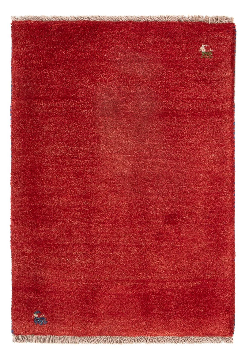 Gabbeh Persisch Teppich 63x83cm - Perserteppich Wollteppich - rot