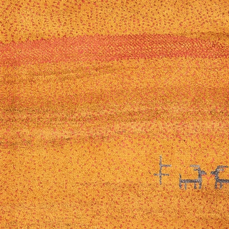 Gabbeh Persisch Teppich 85x258cm - Perserteppich Wollteppich - orange