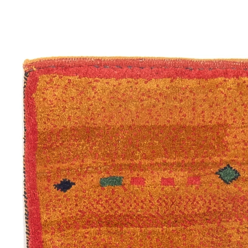 Gabbeh Persisch Teppich 85x258cm - Perserteppich Wollteppich - orange