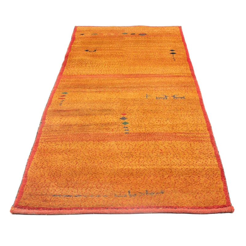 Gabbeh Persisch Teppich 85x258cm - Perserteppich Wollteppich - orange