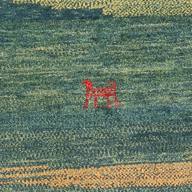 Gabbeh Persisch Teppich 87x195cm - Perserteppich Wollteppich - mehrfarbig