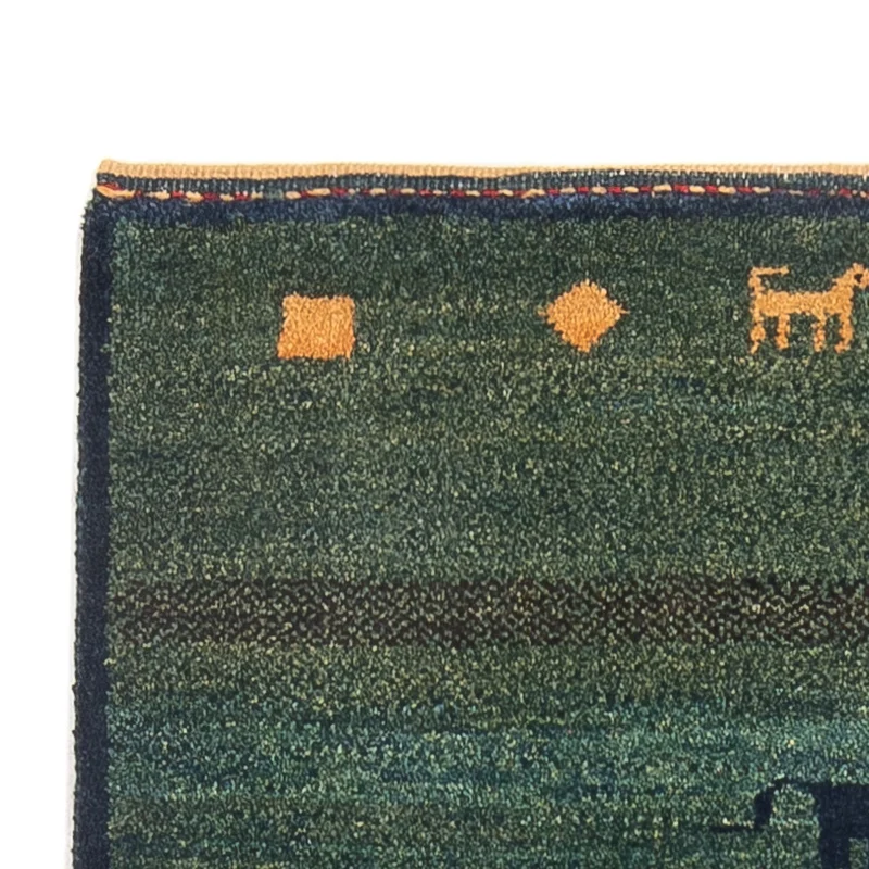 Gabbeh Persisch Teppich 87x195cm - Perserteppich Wollteppich - mehrfarbig