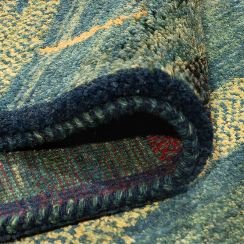 Gabbeh Persisch Teppich 87x195cm - Perserteppich Wollteppich - mehrfarbig