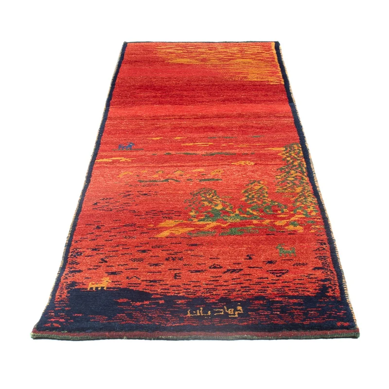 Gabbeh Persisch Teppich 75x235cm - Perserteppich Wollteppich - mehrfarbig
