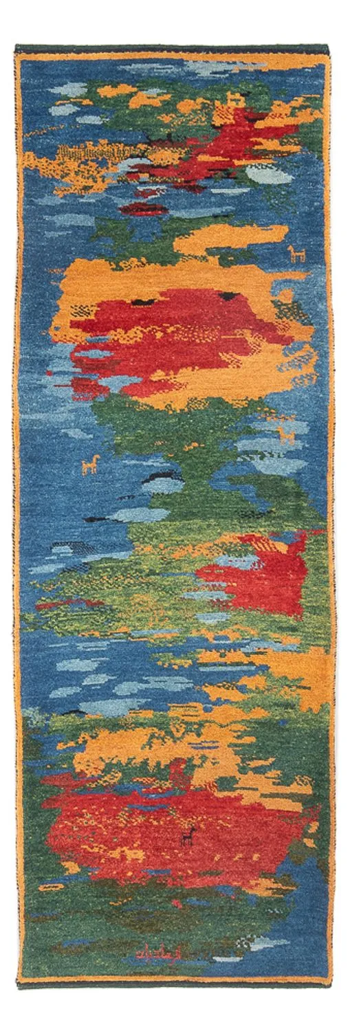 Gabbeh Persisch Teppich 78x242cm - Perserteppich Wollteppich - mehrfarbig
