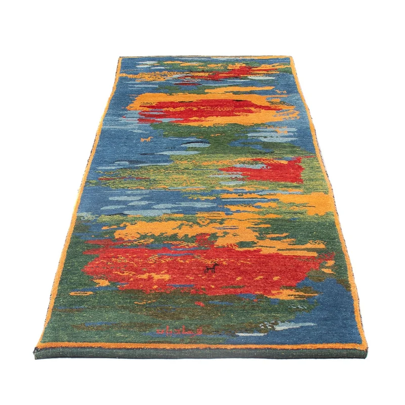 Gabbeh Persisch Teppich 78x242cm - Perserteppich Wollteppich - mehrfarbig