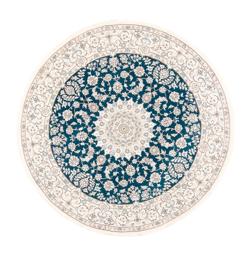 Nain Teppich 200x200cm - Perserteppich - blau