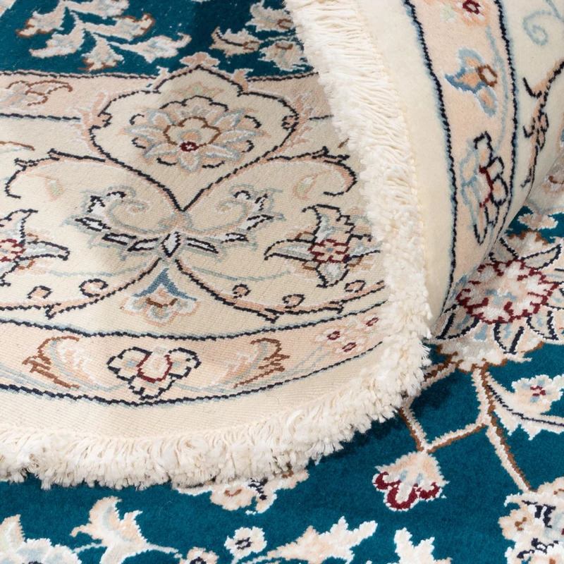 Nain Teppich 200x200cm - Perserteppich - blau