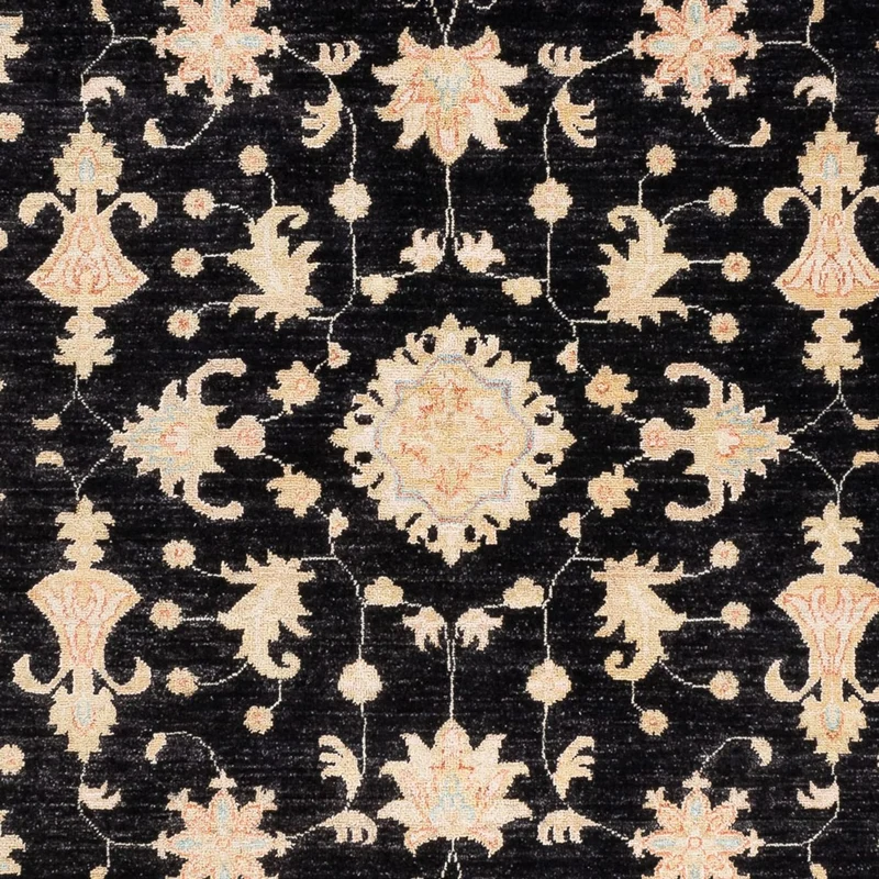 Ziegler Teppich 168x242cm - Orientteppich - schwarz