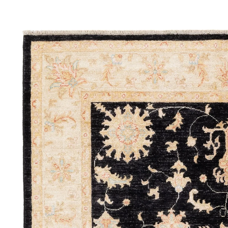Ziegler Teppich 168x242cm - Orientteppich - schwarz