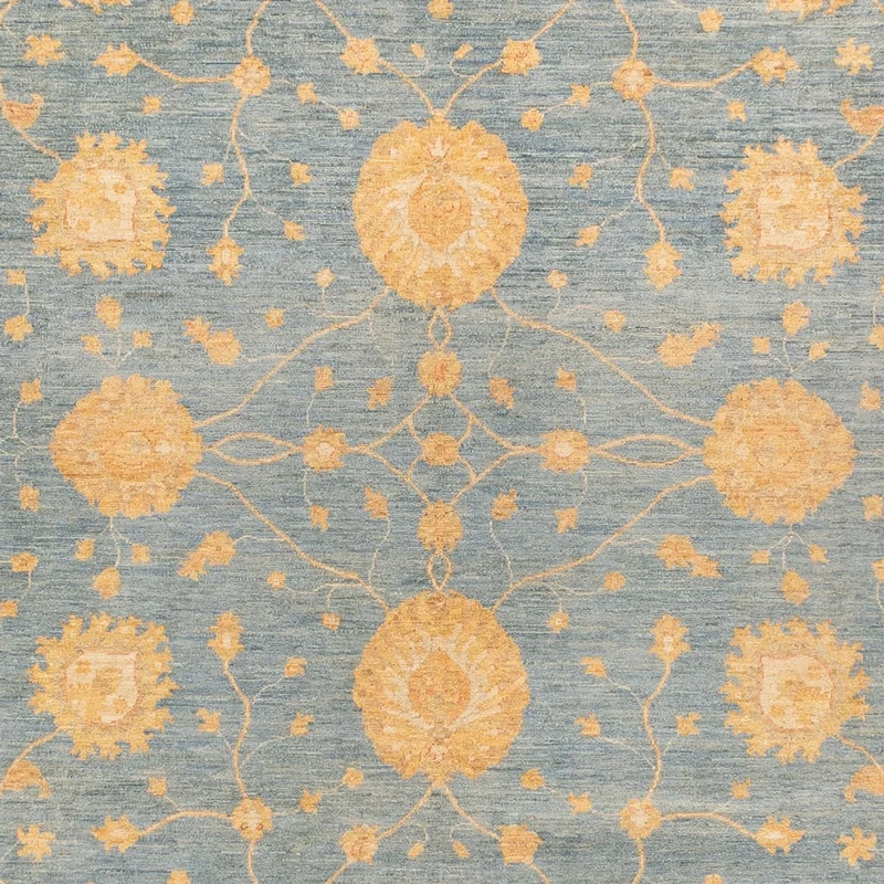 Ziegler Teppich - 273 x 369 cm - seeblau