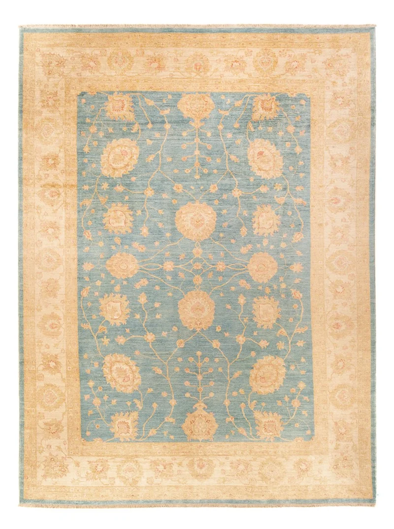 Ziegler Teppich 277x363cm - Orientteppich - hellblau